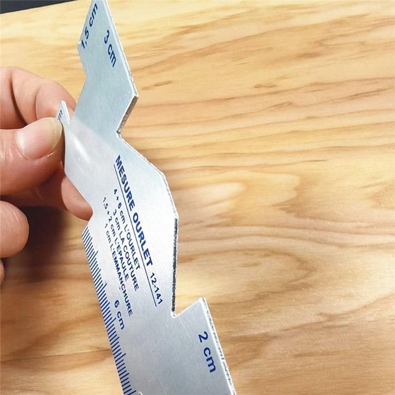 Precision Seam Measuring Gauge Metal Quilting Tailor Ruler Template Sewing Ruler For DIY Patchwork Quilting Craft Accessories