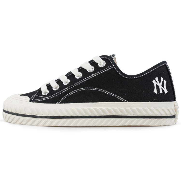 MLB Playball Keks Schuhe Klassisch Rutschfest Verschleißfest Atmungsaktiv Leicht Niedrige Schnürschuhe Unisex Sneaker Schwarz 32SHP1111-50L 36.5 black