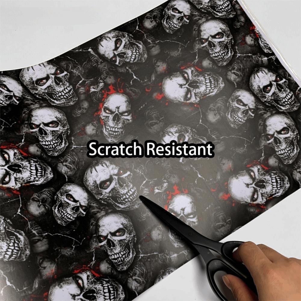 Skull Car Stickers Wrap Vinyl Film Self-Adhesive Modification Motorcycle Body Stickers Cartoon Printed