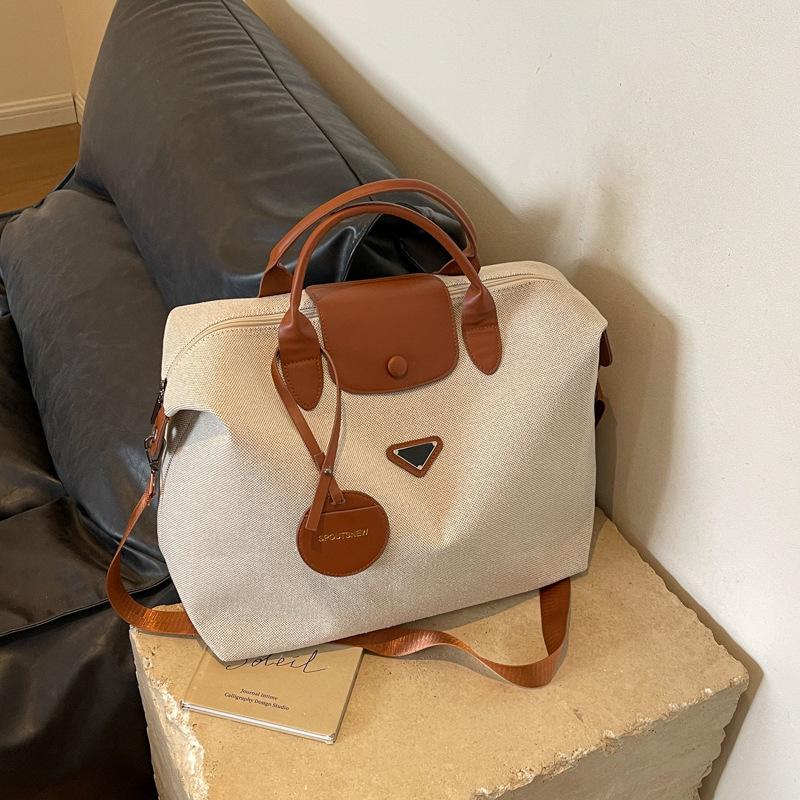 

Новая сумка для коротких поездок, сумка большой вместимости, женская сумка с высокой текстурой, легкая дорожная сумка, дорожная сумка, сумка-тоут коричневый