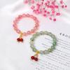 Korean Exquisite Glass Beaded Elastic Bracelets for Women Fashion Paint Cracked Beads Elastic Adjustable Bracelet Jewelry Gifts