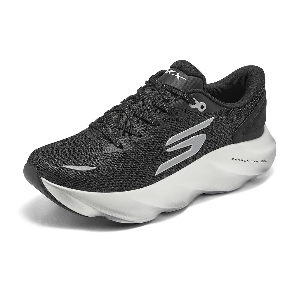 Skechers Men Lightweight Cushioning Supportive Running Shoes Men Sneaker Black White 246210-BKW