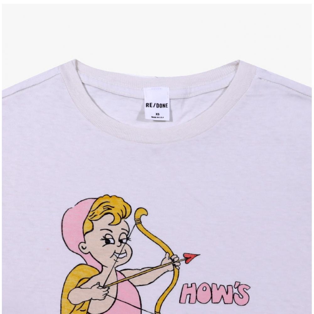 Leedon 024 02wcgt328 ClaSSic Cupid Love Life Women S Short Sleeve Tee