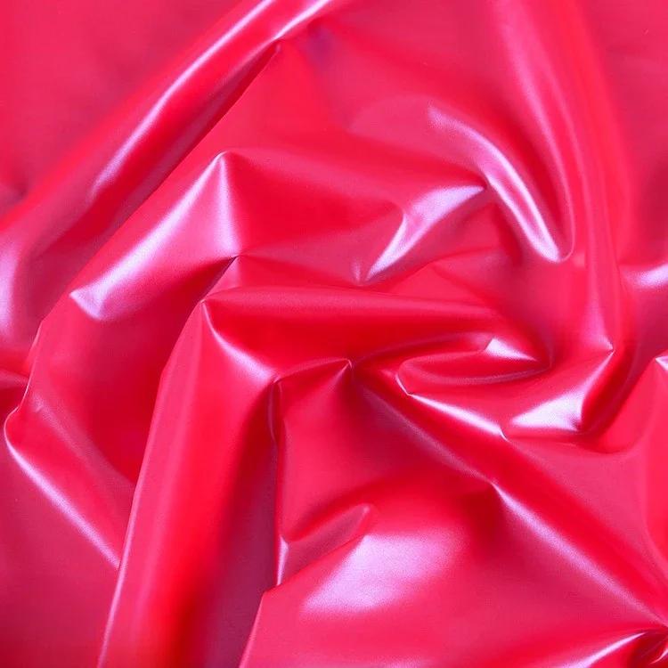 100x150cm Pu Leather Chameleon Waterproof Down Coat Fabric Glossy Symphony Gradient for Leather Jacket Fabric Materials