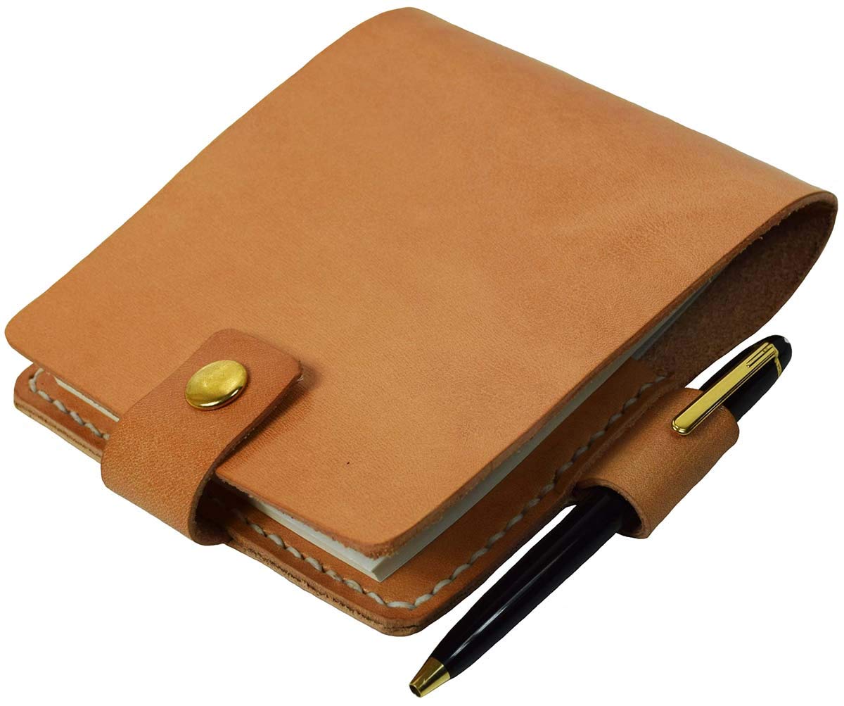 

Обложка для блокнота формата B7, Натуральная кожа, с держателем для ручки, Обложка для книги формата B7, N-0178