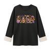 Women's Lined Long Sleeve Round Neck Halloween Sweatshirt Winter Casual Top
