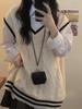 Korean Style Knit Vest & Layered Shirt Set - Women's College Fashion for Spring & Autumn