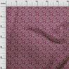 oneOone Cotton Poplin Dark Magenta Fabric Jacobean Floral Sewing Material Print Fabric By The Yard 42 Inch