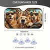 1Pcs Golden Retriever Playtime Car Windshield Sunshade UV Rays Heat Blocker Keeps Vehicle Cool Unique Design Fit Sedans SUVs RVs