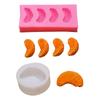 3D Orange Pulp Silicone Rubber Flexible Food Safe Mould Clay Resin Ceramics Candy Fondant Candy Chocolate Soap Mould