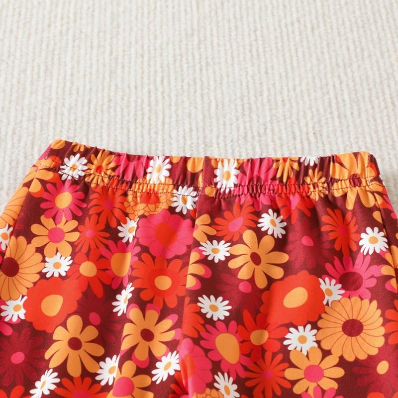 Infant Toddler Baby Girl Outfits with Crop Tops and Bell Bottom Pants