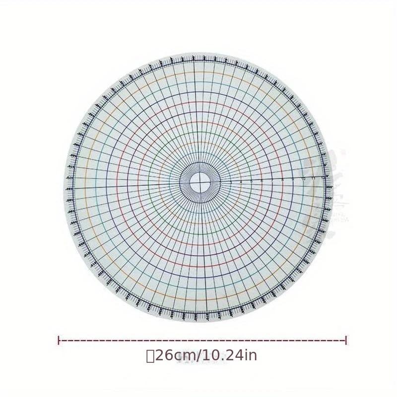 Ceramic Painting Tool Set-Round Card Templates, Equal Division Rulers Billet Measuring Tools Underglaze Painting Auxiliary Pads