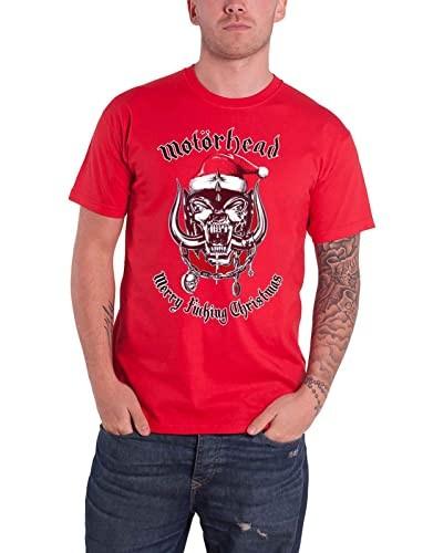 Motorhead T Shirt Christmas Band Logo Official Mens Red XXL S