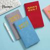 Portable Daily Schedule 2027 Agenda Notebook, Pocket Size PU Leather Cover Academic Planner for Work Planner, Practical Organizer Business And