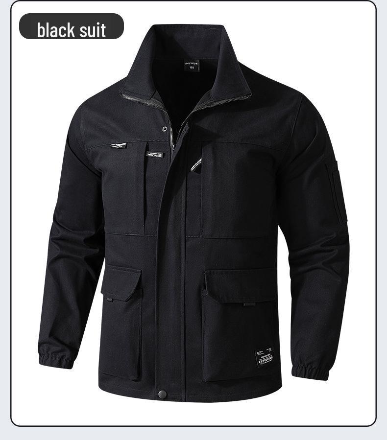 Men's Spring & Autumn Workwear Set: Anti-scald, Welding, Auto Repair, Pure Cotton, Outdoor Casual Labor Protection Clothing