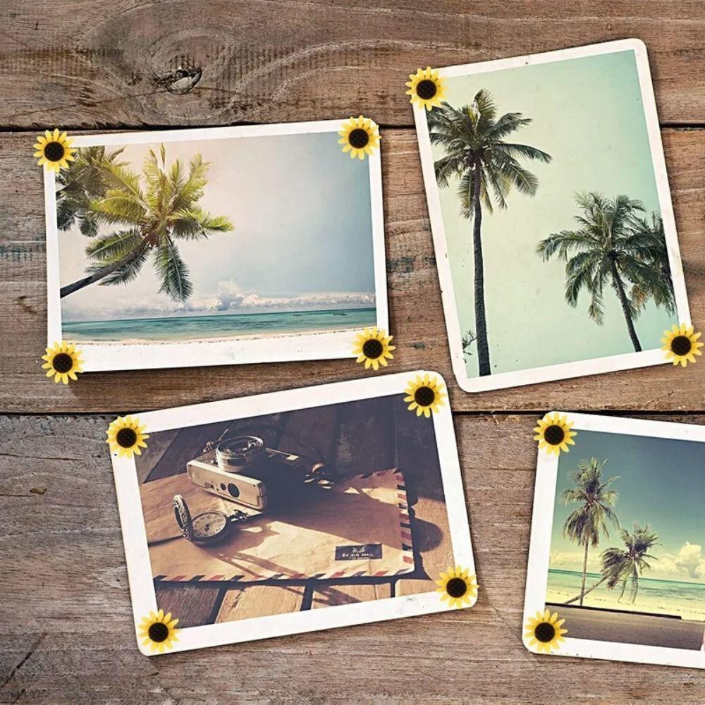 10/20/30/40/50Pcs Creative Board Push Pin DIY Thumb Tacks Portable Sunflower Pushpins  Stationery