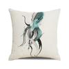 Watercolor Illustration of Octopus Squid Digital Printing Short Plush Pillow Covers for Car Sofa Office Cushion Cover Home Goods