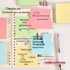 Colorful Round Corner Sticky Notes - Creative Tearable Memo Pads for Office & Student Use