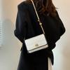 Nuova Moda Borsa a Spalla da Donna Semplice Borsa Quadrata Piccola con Texture a Catena Lusso Leggero Borsa a Tracolla da Festa Portafogli e Borse