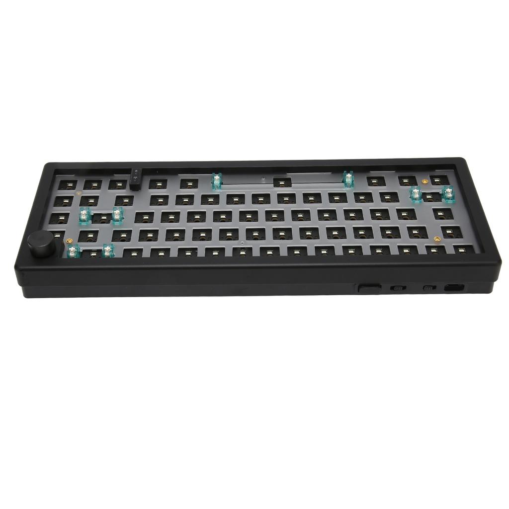 67 Keys DIY Mechanical Keyboard Kit with RGB Knob Wireless 2.4G Bluetooth 5.0 Type C Wired Hot Swappable Barebones