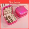 Vintage Small Jewelry Organizer With Zipper Closure For Rings And Pendants