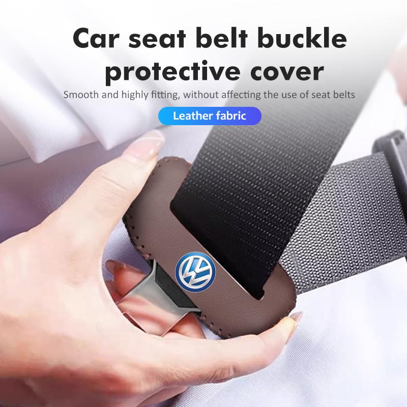 Valve Stems Caps Car Seat Belt Buckle Protector Scratch Resistant Accessories For Volkswagen VW Golf 4 5 6 7 Polo Jetta Sagitar LB0