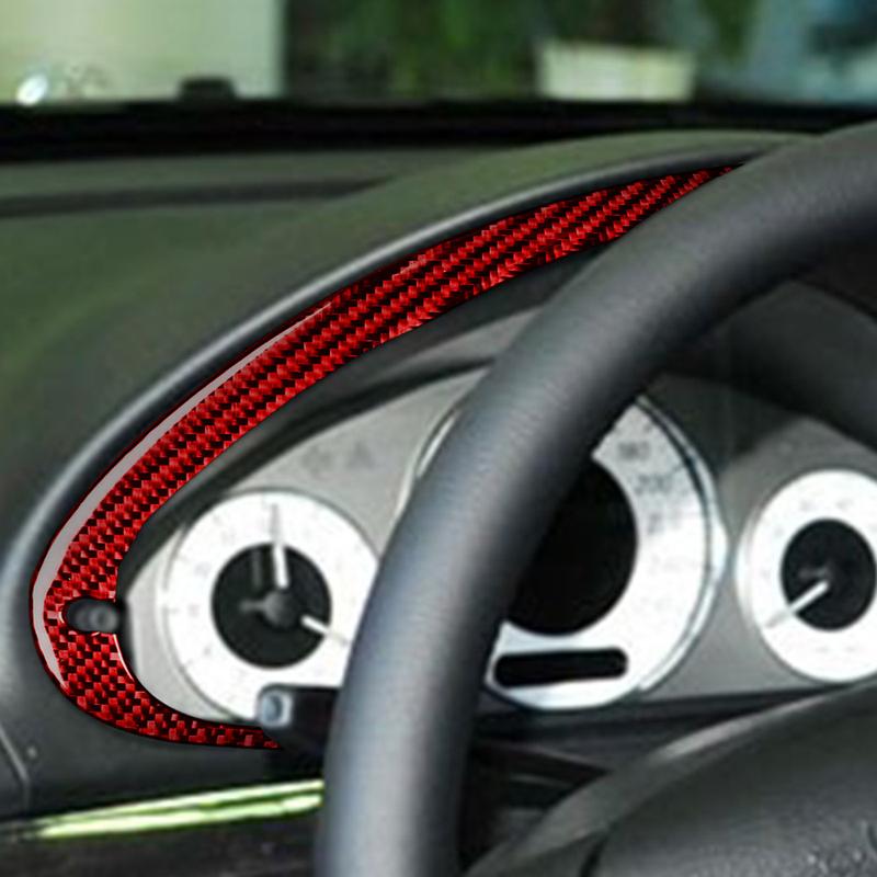 Car Interior Accessories Carbon Fiber trument Frame Speedometer Trim Cover Sticker For Mercedes Benz E-Class W211 2003-2009