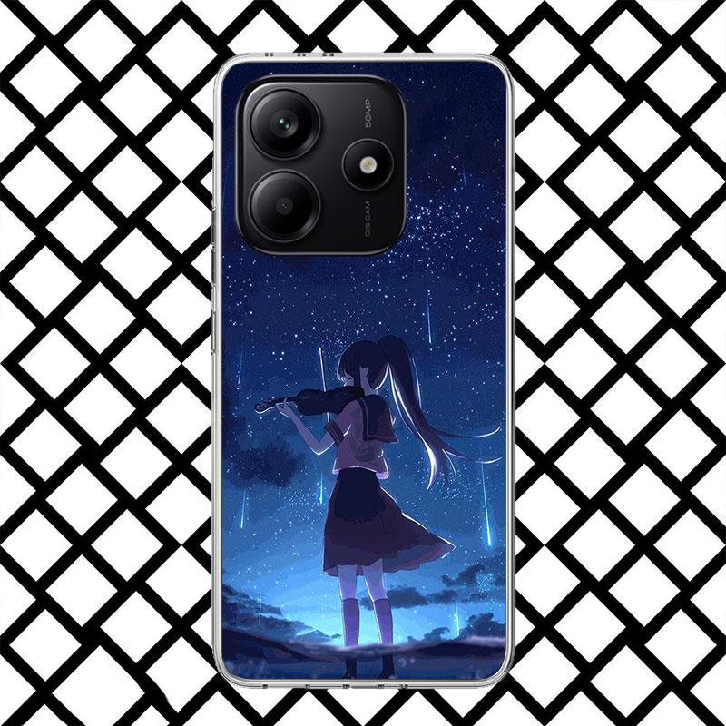 Music Violin Phone Case for Xiaomi Redmi Note 15 14 14S 13 12 12S 11 Pro Plus 11E 11T 11S 10S 5G Soft Cover Fundas Redmi Note 14