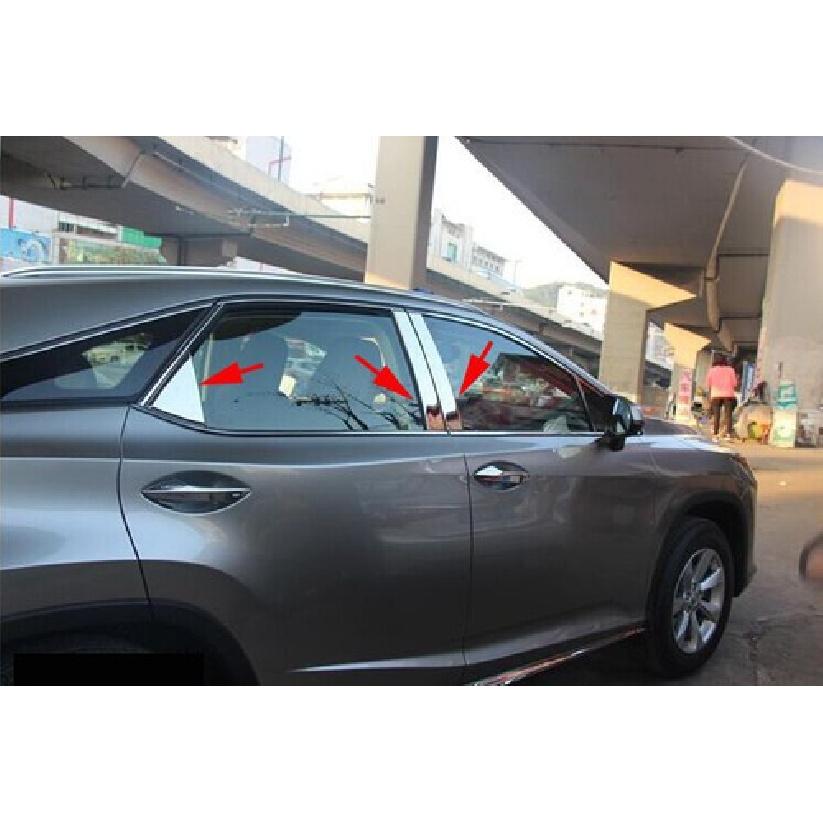 Steel Pillar Post Trim Window Cover Trim for 2016- Lexus RX350 RX450h 12pc