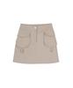 HIGH SCHOOL DISCO Round Cargo Pocket Skirt Beige