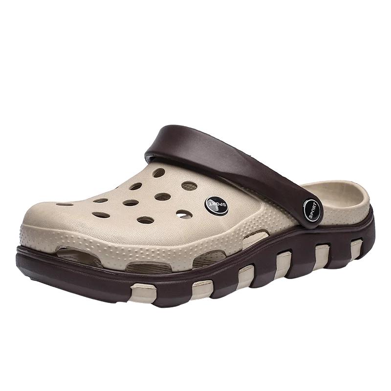 Hole Slippers for Men Beach Soft Summer Sale High Quality Sandals Man Comfortable 2025 Style Fun Clappers Original Shoes