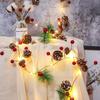 2m Christmas Pine Cone Led String Light Battery Xmas Tree Garland Decors Lamp
