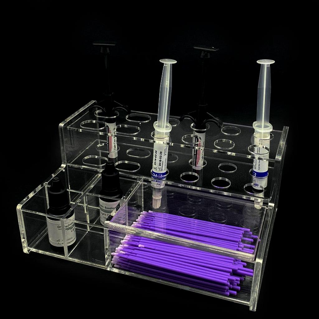 Aplicador de resina composta de laboratório odontológico, dispensador, organizador premium, suporte, rack para acessórios de seringas compostas