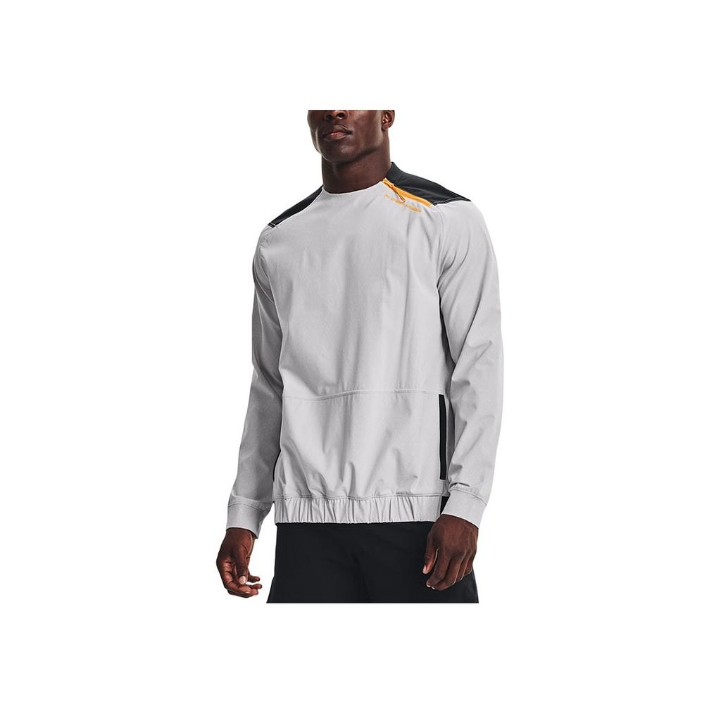 Under Armour Stretch Woven Crew Training Sweatshirt Men Sweatshirt Haze-Gray 1366193-014