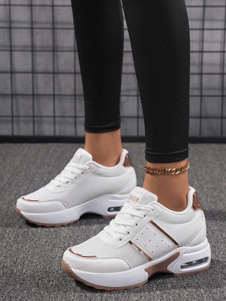 Women's Casual Lace-up Sneakers - Lightweight Walking Shoes