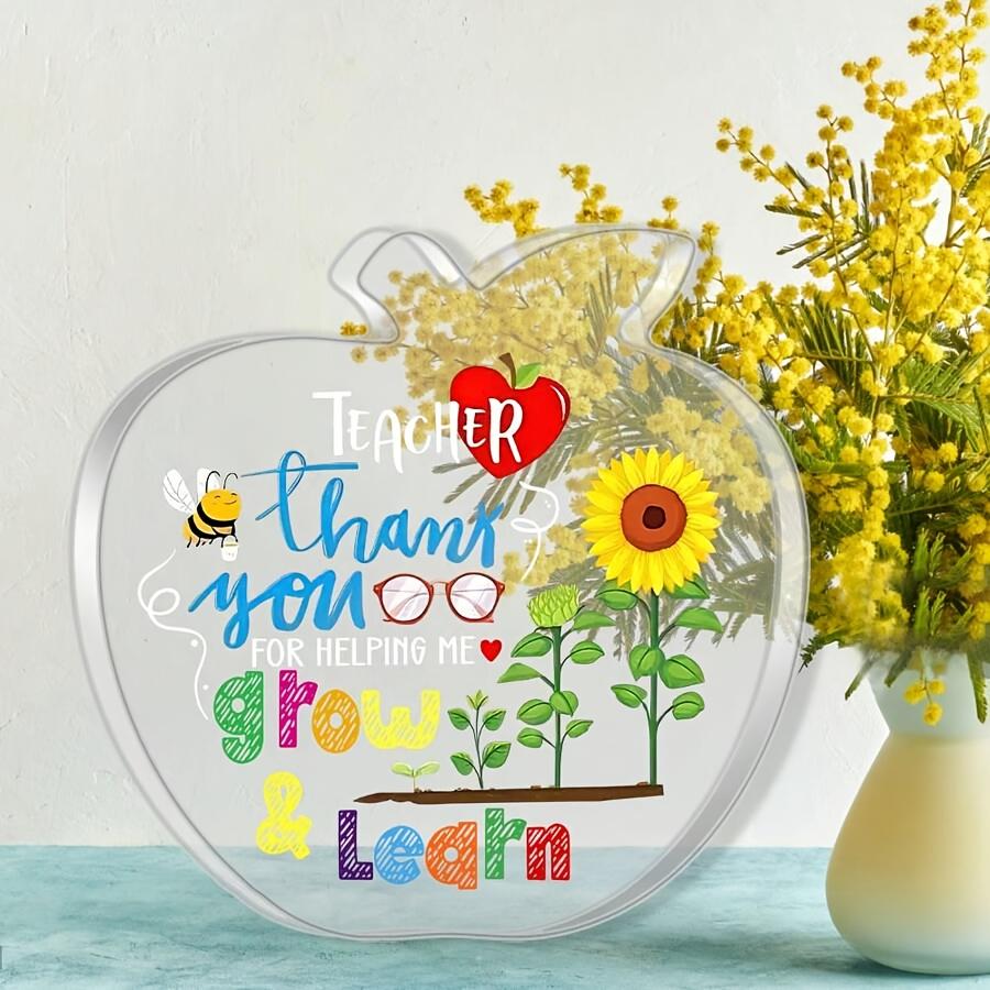 

2D Fla, Acrylic Teacher Appreciation Gift Decoration, Suitable for wall decoration, porch, room, villa, accents Home, Hallway, or Workplace - Rustic F 10*10CM