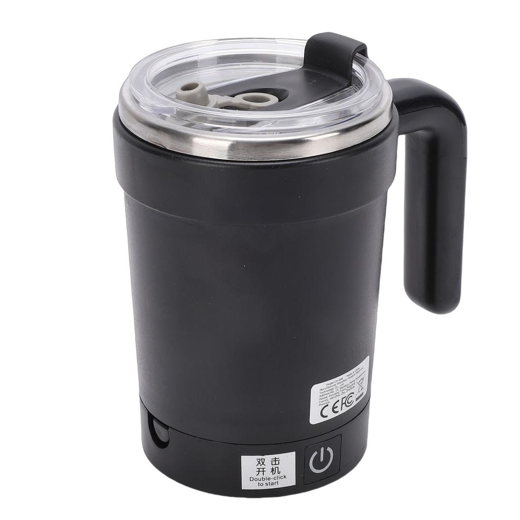 Self Stirring Mug Stainless Steel Automatic Magnetic Coffee Mug USB Rechargeable 380ML Capacity with Straw