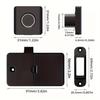 Intelligent Fingerprint Cabinet Lock, One-Button Unlocking,Double Door Cabinet Lock, Compact ABS Fingerprint Drawer Lock - Smart Biometric Security