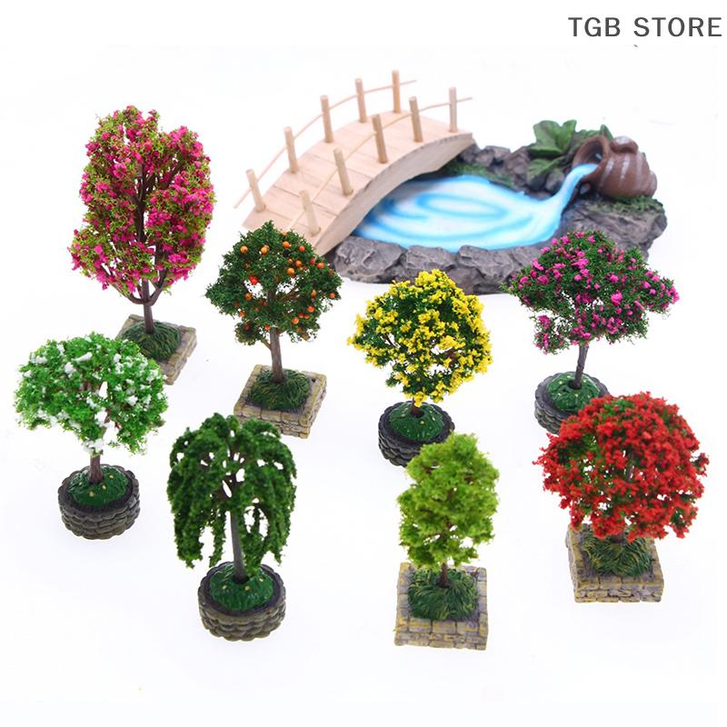 1Pcs 1:12 Miniature Orange Tree Landscape Garden Decor Accessories For Dollhouse Decoration