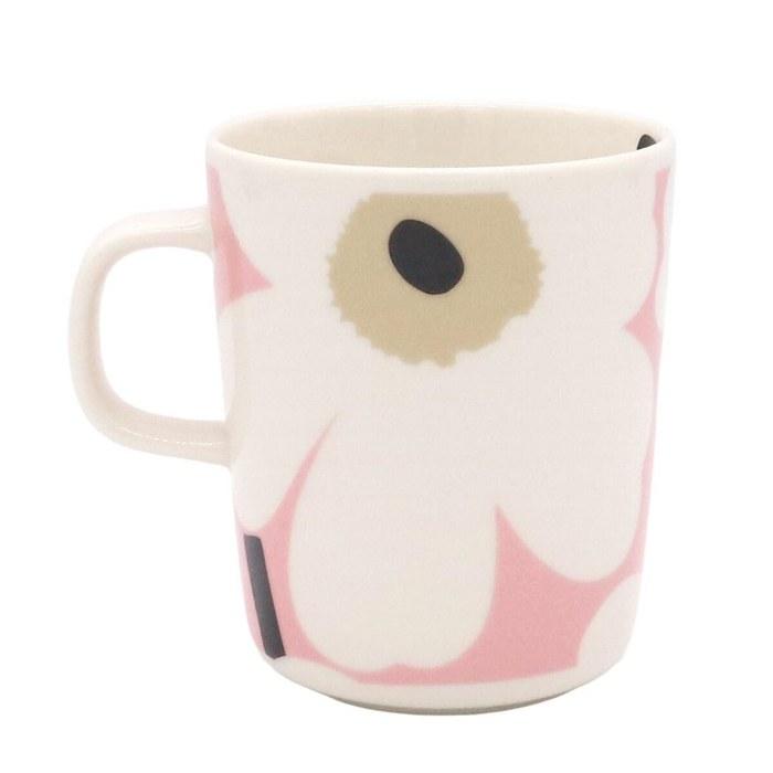 Marimekko Mug 250ml Unikko - Offwhite, Pink, Sand, Charcoal - 75266