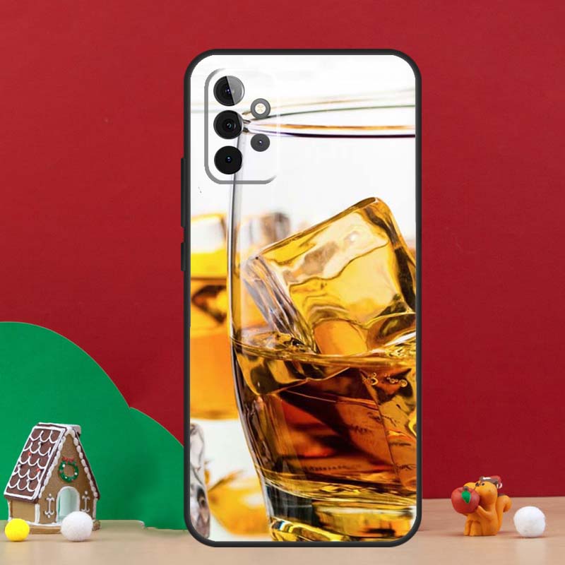 Cigar Whiskey Ice Drink Case For Samsung Galaxy A56 A33 A13 A36 A23 A52 A32 A12 A54 A34 A14 A16 A53 A15 A35 A55 A17
