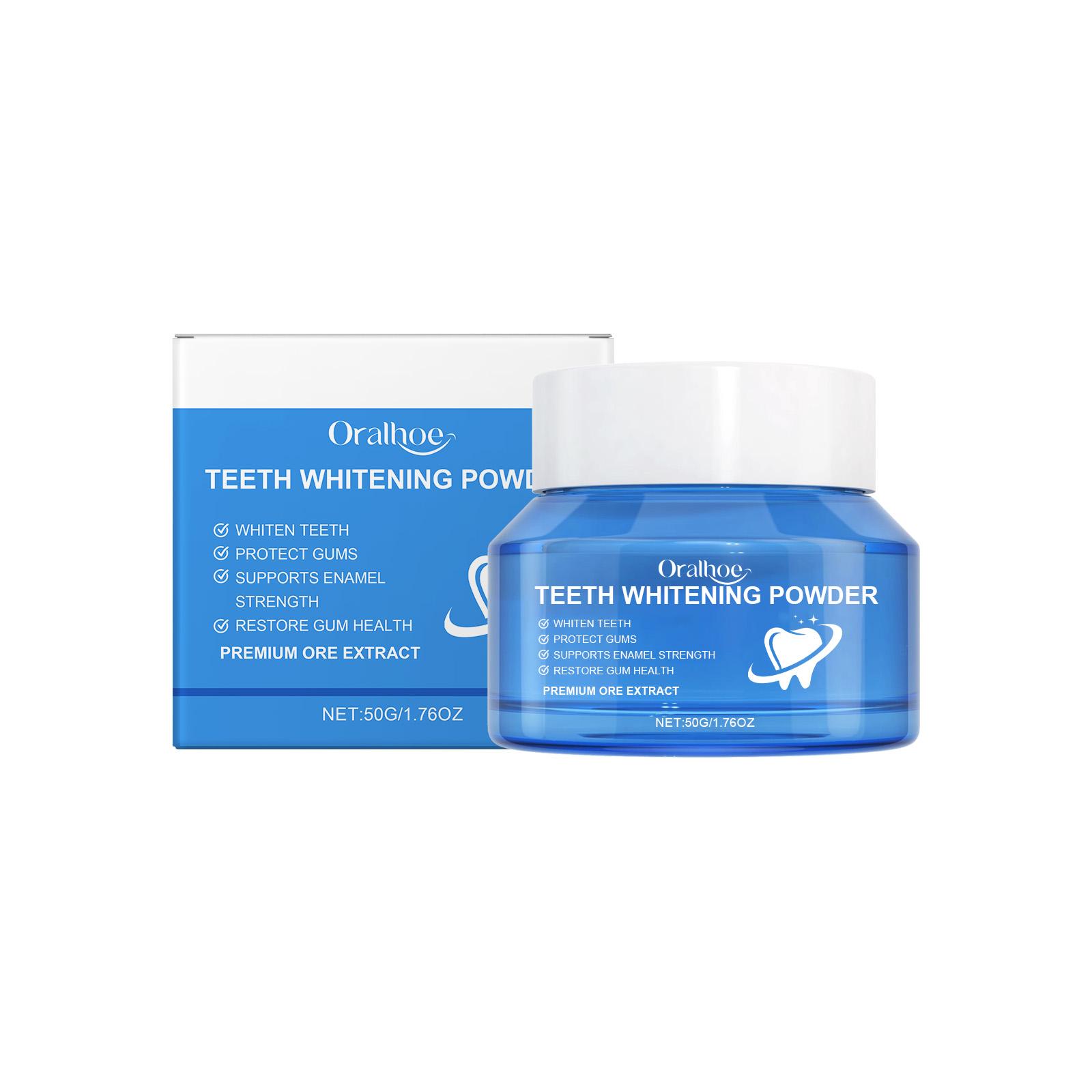 Oralhoe Teeth Whitening Powder Gently cleans teeth stains and yellowing Refreshes your mouth Teeth care powder 50g