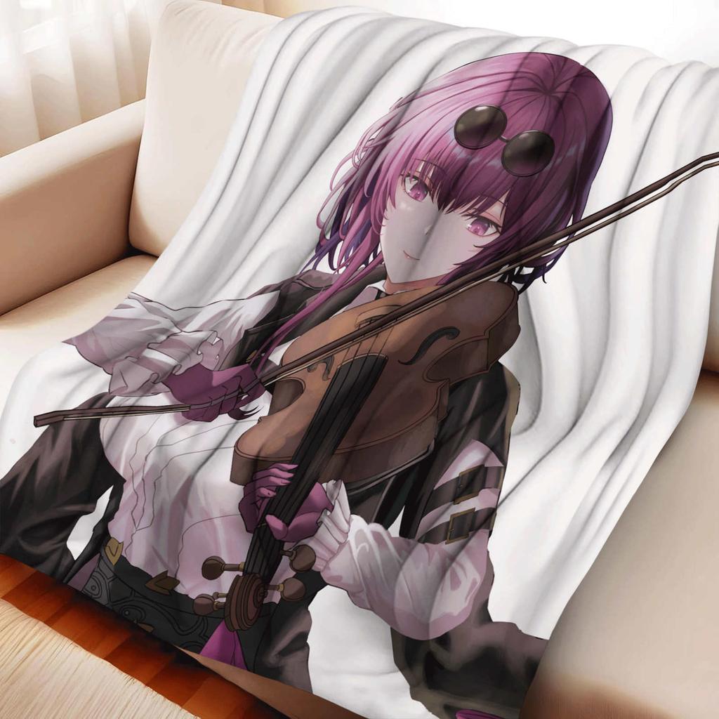 Cartoon Honkai Star Rail Kafka Flannel Blanket Cover Warmth Soft Anime Blanket Multifunctional Decor Home Universal Blankets