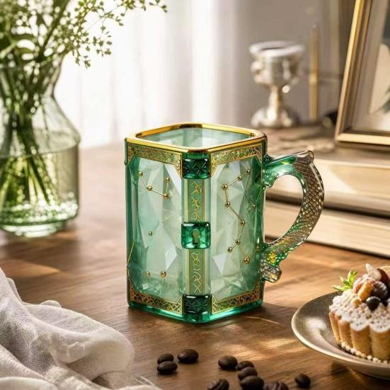 Yousheng Magic Constellation Glass Mug, 330ml Zodiac Coffee Cup with Heat Reveal Design, Starry Night Water Glass for Home