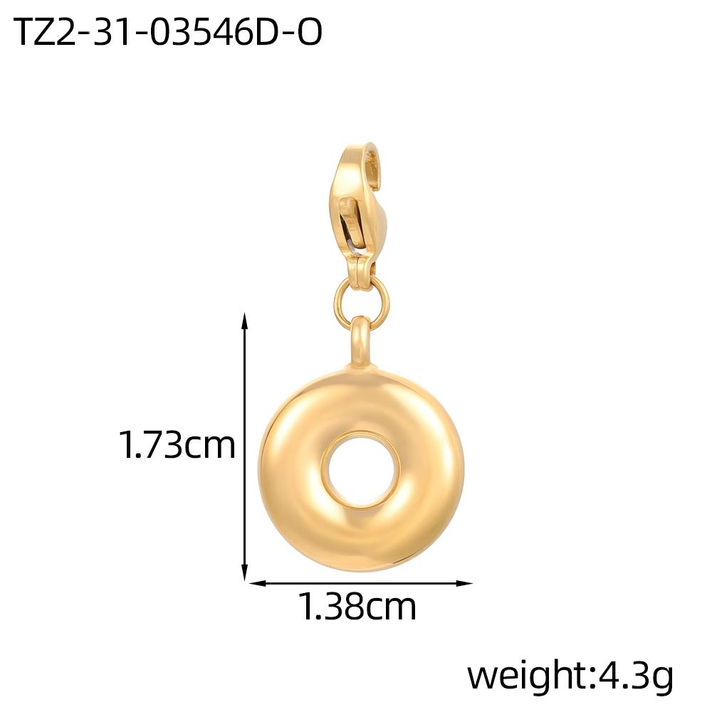CARLIDANA 3PCS Bubble Letter Jewelry Pendant A-Z Stainless Steel Lobster Clasp Gold Color Bracelet Alphabet Charms Accessories