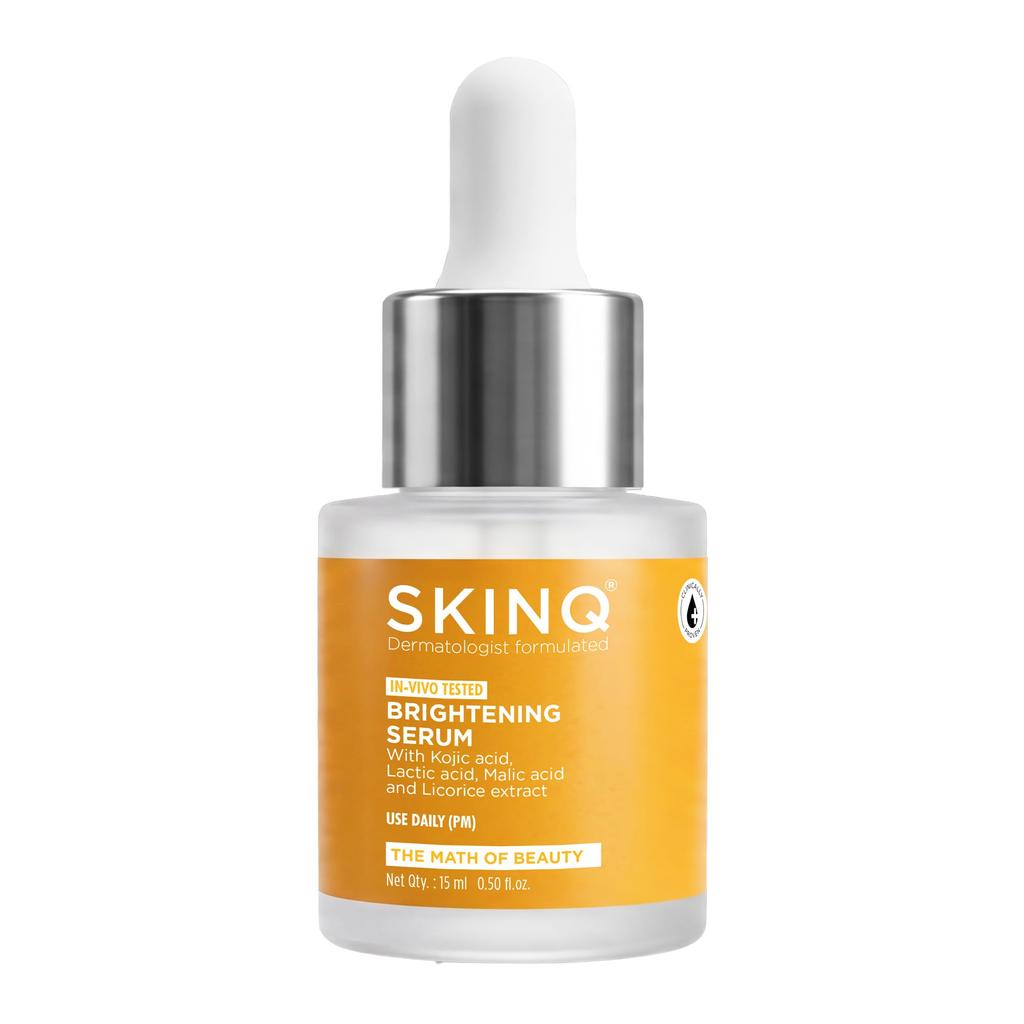 SKINQ Brightening Serum for Women with Licorice & Lactic Acid | Face Elixir for Tan, Pigmentation & Dark Spots | Exfoliates, Brightens & Softens