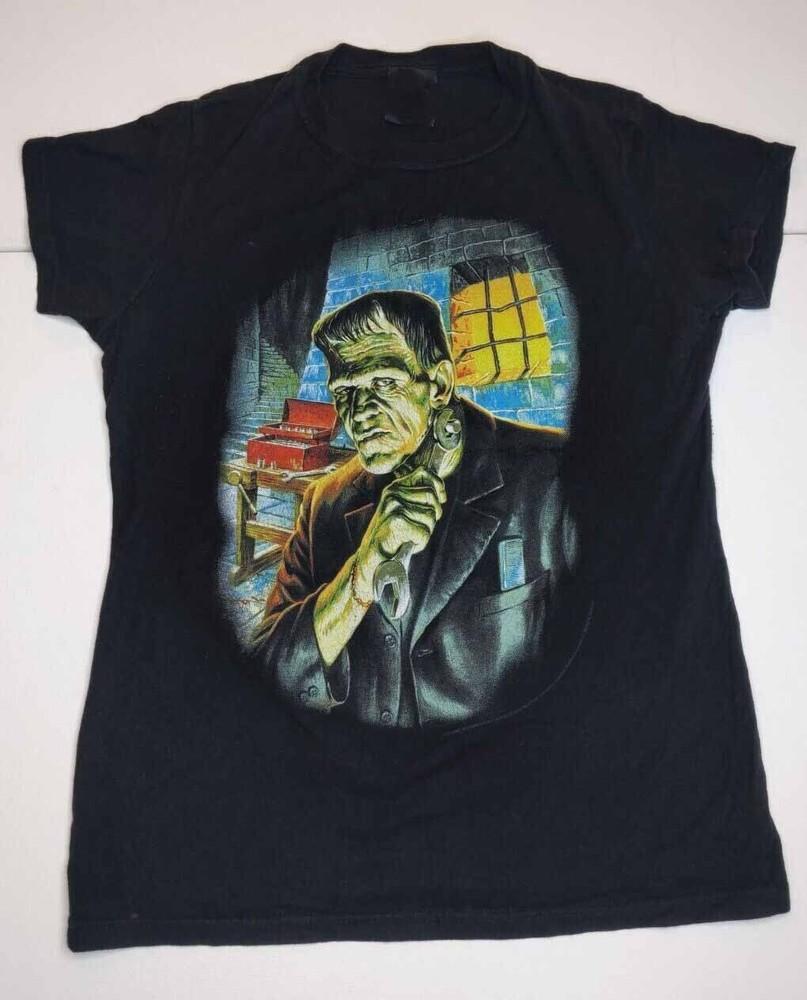 Монстры Франкенштейна Хлопок Черный Все Размеры Унисекс Рубашка LI1108 Унисекс Футболка XXL