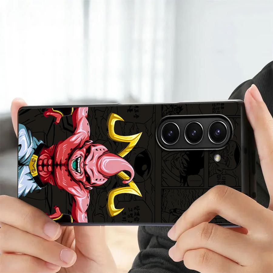 Case for Samsung Galaxy ZFold3 ZFold6 ZFold7 ZFold4 Z Fold 7 6 5 4 3 ZFold5 Back Phone Cover Dragon Ball Majin Buu