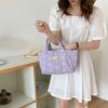 1 Daisy Embroidery Floral Handbag To Work, Large-capacity Handbag, Bento Bag, Sundries Finishing Bag