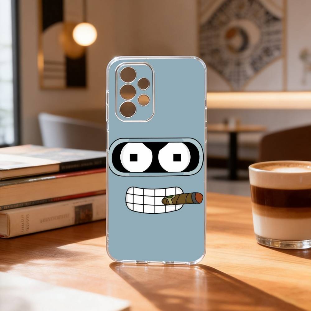 F-Futurama AnimE-e B-Bender Phone Case Transparent Silicone Soft For Samsung S25,S24,S21,S22,S23,S30,Ultra,S20,Plus,Fe